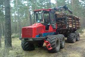 Трелевка древесины форвардером Valmet 860